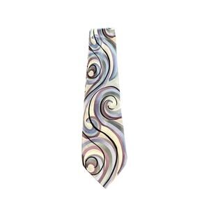 Jerry Garcia Vintage Men's Work Necktie‎ Silk Blue Watercolor Duckwork Alarm